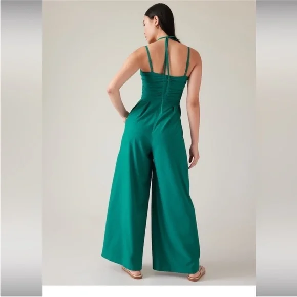 NWT Athleta X Alicia Keys enlighten up teal jumpsuit - Picture 3 of 11